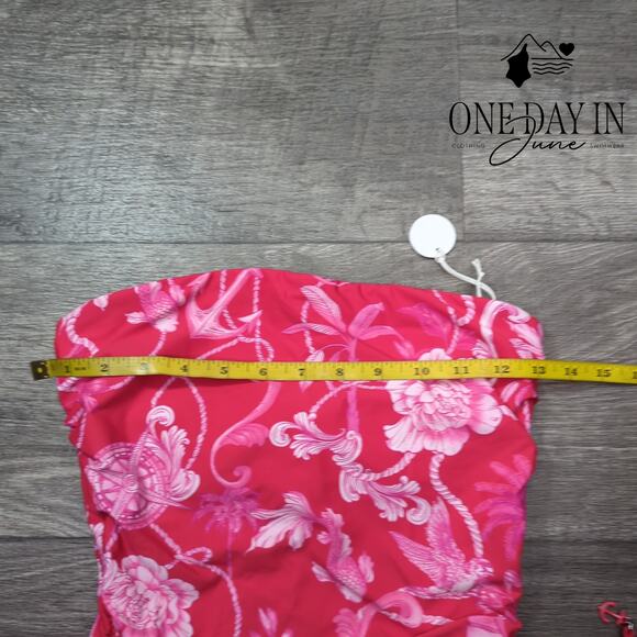SeaFolly Drawstring Bandeau DD Cup One Piece Swimsuit Size 6 - Picture 3 of 5
